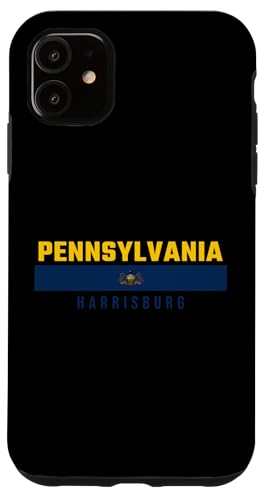 Pennsylvania Flagge mit Text PENNSYLVANIA - HARRISBURG Hülle für iPhone 11 von MASH MOSH