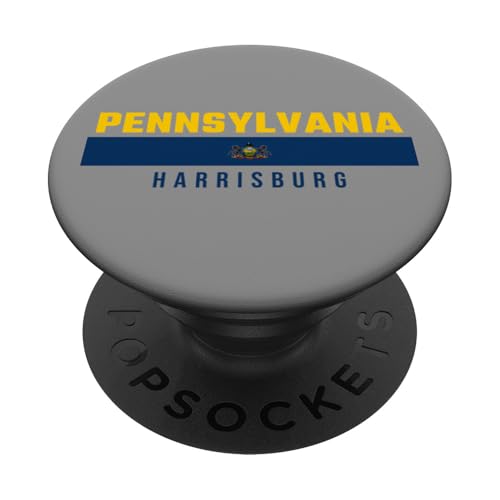 Pennsylvania Flagge mit Text PENNSYLVANIA - HARRISBURG PopSockets Klebender PopGrip Pennsylvania Flagge mit Text PENNSYLVANIA - HARRISBURG PopSockets Klebender PopGrip von MASH MOSH