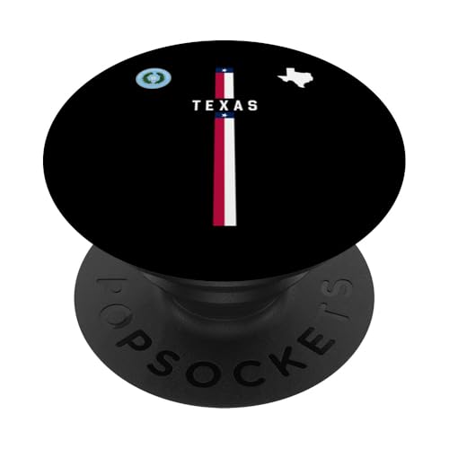 Texas-Flagge, Silhouettenkarte von Texas, dem Texas State Seal PopSockets Klebender PopGrip von MASH MOSH