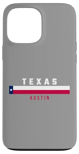 Texas Flagge mit Text Texas - AUSTIN in Großbuchstaben Hülle für iPhone 13 Pro Max von MASH MOSH