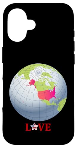 US-Karte aus dem Weltraum mit Liebestext Hülle für iPhone 16 US-Karte aus dem Weltraum mit Liebestext Hülle für iPhone 16 von MASH MOSH