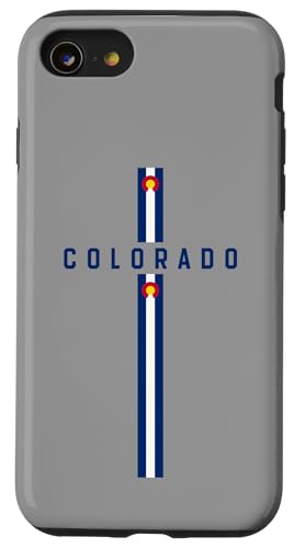 Vertikale Colorado-Flagge, "COLORADO" in Großbuchstaben Hülle für iPhone SE (2020) / 7 / 8 von MASH MOSH