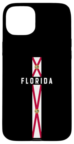 Vertikale Florida-Flagge mit Text "Florida" in Großbuchstaben Hülle für iPhone 15 Plus von MASH MOSH
