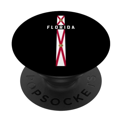 Vertikale Florida-Flagge mit Text "Florida" in Großbuchstaben PopSockets Klebender PopGrip Vertikale Florida-Flagge mit Text "Florida" in Großbuchstaben PopSockets Klebender PopGrip von MASH MOSH