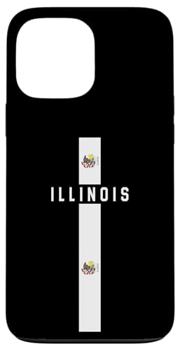 Vertikale Illinois-Flagge, Text "ILLINOIS" in Großbuchstaben Hülle für iPhone 13 Pro Max von MASH MOSH