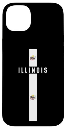 Vertikale Illinois-Flagge, Text "ILLINOIS" in Großbuchstaben Hülle für iPhone 14 Plus Vertikale Illinois-Flagge, Text "ILLINOIS" in Großbuchstaben Hülle für iPhone 14 Plus von MASH MOSH