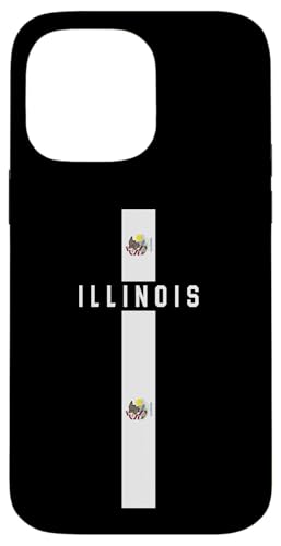 Vertikale Illinois-Flagge, Text "ILLINOIS" in Großbuchstaben Hülle für iPhone 14 Pro Max von MASH MOSH