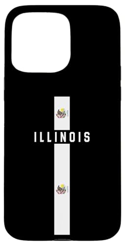 Vertikale Illinois-Flagge, Text "ILLINOIS" in Großbuchstaben Hülle für iPhone 15 Pro Max Vertikale Illinois-Flagge, Text "ILLINOIS" in Großbuchstaben Hülle für iPhone 15 Pro Max von MASH MOSH