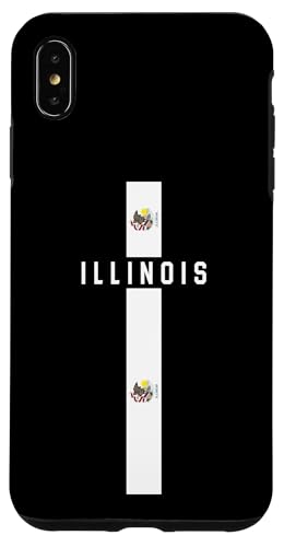 Vertikale Illinois-Flagge, Text "ILLINOIS" in Großbuchstaben Hülle für iPhone XS Max von MASH MOSH