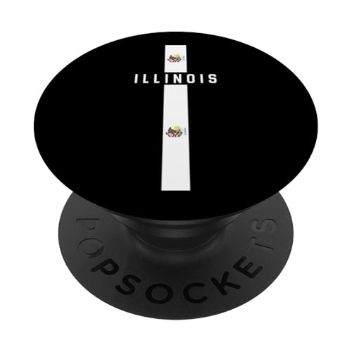 Vertikale Illinois-Flagge, Text "ILLINOIS" in Großbuchstaben PopSockets Klebender PopGrip Vertikale Illinois-Flagge, Text "ILLINOIS" in Großbuchstaben PopSockets Klebender PopGrip von MASH MOSH