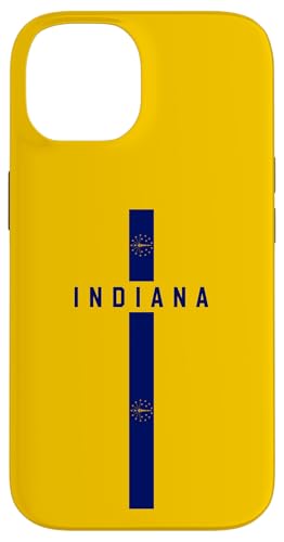 Vertikale Indiana-Flagge, "Indiana" in Großbuchstaben Hülle für iPhone 14 von MASH MOSH