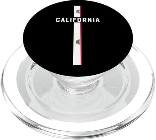 Vertikale Kalifornien-Flagge, "Kalifornien" in Großbuchstaben PopSockets PopGrip für MagSafe von MASH MOSH