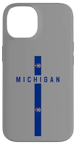 Vertikale Michigan-Flagge, Text "Michigan" in Großbuchstaben Hülle für iPhone 14 Vertikale Michigan-Flagge, Text "Michigan" in Großbuchstaben Hülle für iPhone 14 von MASH MOSH