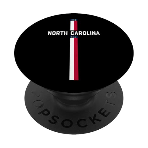 Vertikale N. Carolina Flagge, North Carolina in Großbuchstaben PopSockets Klebender PopGrip Vertikale N. Carolina Flagge, North Carolina in Großbuchstaben PopSockets Klebender PopGrip von MASH MOSH