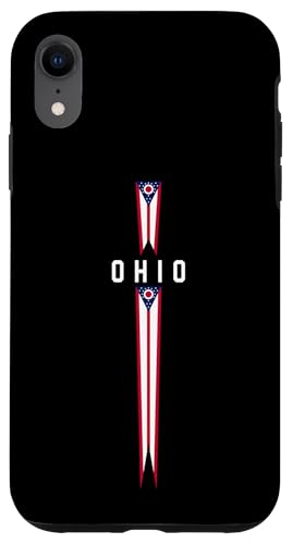 Vertikale Ohio-Flagge mit Text "OHIO" in Großbuchstaben Hülle für iPhone XR Vertikale Ohio-Flagge mit Text "OHIO" in Großbuchstaben Hülle für iPhone XR von MASH MOSH