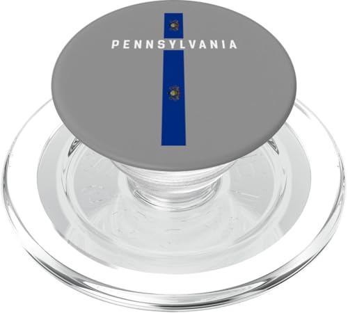 Vertikale Pennsylvania-Flagge, Text "Pennsylvania" in Weiß PopSockets PopGrip für MagSafe Vertikale Pennsylvania-Flagge, Text "Pennsylvania" in Weiß PopSockets PopGrip für MagSafe von MASH MOSH