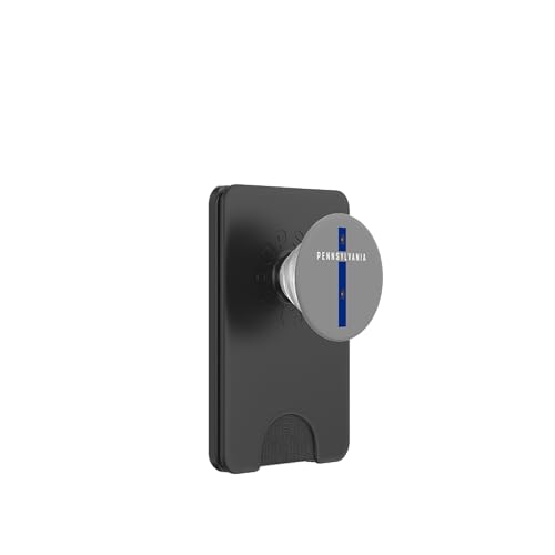 Vertikale Pennsylvania-Flagge, Text "Pennsylvania" in Weiß PopSockets PopWallet für MagSafe Vertikale Pennsylvania-Flagge, Text "Pennsylvania" in Weiß PopSockets PopWallet für MagSafe von MASH MOSH