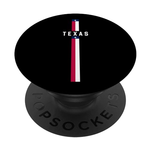 Vertikale Texas-Flagge mit Text "Texas" in Großbuchstaben PopSockets Klebender PopGrip Vertikale Texas-Flagge mit Text "Texas" in Großbuchstaben PopSockets Klebender PopGrip von MASH MOSH