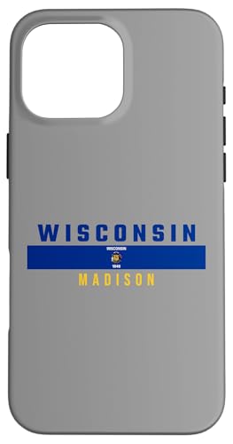 Wisconsin Flagge, Wisconsin – Madison in Großbuchstaben Hülle für iPhone 16 Pro Max Wisconsin Flagge, Wisconsin – Madison in Großbuchstaben Hülle für iPhone 16 Pro Max von MASH MOSH