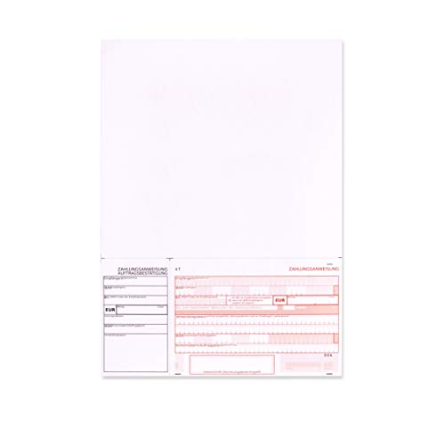 100 x Zahlungsanweisung Österreich Zahlschein Überweisungsträger A4 Quittung links / 102121 von MASHPAPER