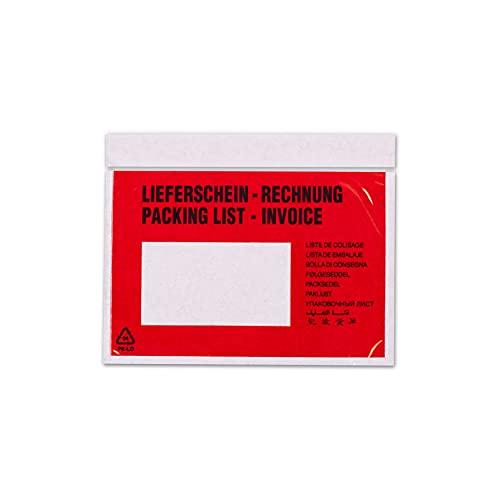 MASHPAPER Lieferscheintaschen DIN C6 Selbstklebetaschen - Transparente Dokumententasche mit Aufdruck - Made in Germany - 165 x 110 mm / 175 x 117,5 mm MASHPAPER Lieferscheintaschen DIN C6 Selbstklebetaschen - Transparente Dokumententasche mit Aufdruck - Made in Germany - 165 x 110 mm / 175 x 117,5 mm von MASHPAPER