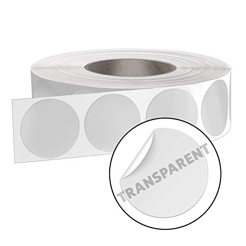 2500 Verschlussetiketten transparent rund 50 mm permanent Klebepunkte Verschlußetiketten 401050-2500 von MASHPAPER