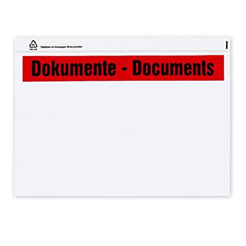 500 Lieferscheintaschen DIN C4 transparent Begleitpapiertaschen Dokumententaschen von MASHPAPER