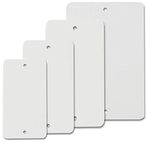 500 Warenanhänger aus Metall Metalletiketten Metallanhänger Hängeetiketten 65x120mm 610001 Format wählbar von MASHPAPER