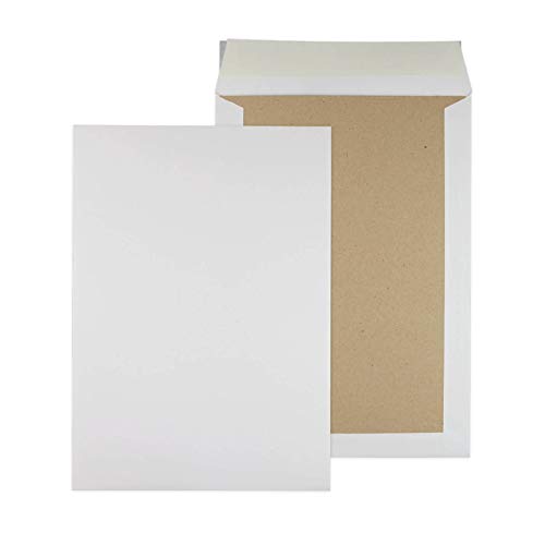 MASHPAPER Papprückwandtaschen Versandtaschen C4 229x324mm weiß 125 Stück - Div. Formate weiß braun mit oder ohne Fenster von MASHPAPER