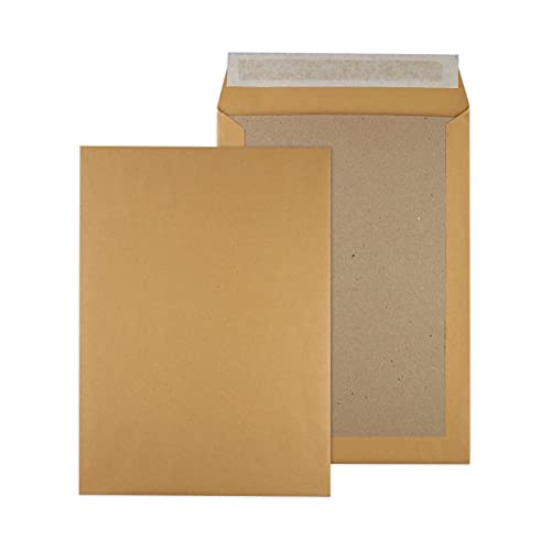 Papprückwandtaschen Versandtaschen B4 C4 | braun oder weiß | diverse Formate | mit oder ohne Fenster (C4 229x324 mm, 25 Stück, braun - ohne Fenster) von MASHPAPER