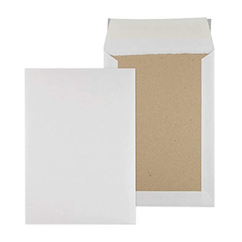 Papprückwandtaschen Versandtaschen B5 176x250mm weiß 250 Stück - Div. Formate B5 C5 weiß oder braun ohne Fenster von MASHPAPER