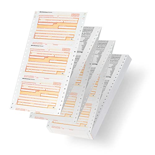 SEPA-Überweisung Zahlschein Überweisungsformular endlos 500 Stück SEPA Überweisungsträger 18cmx4 1/6 Zoll von MASHPAPER