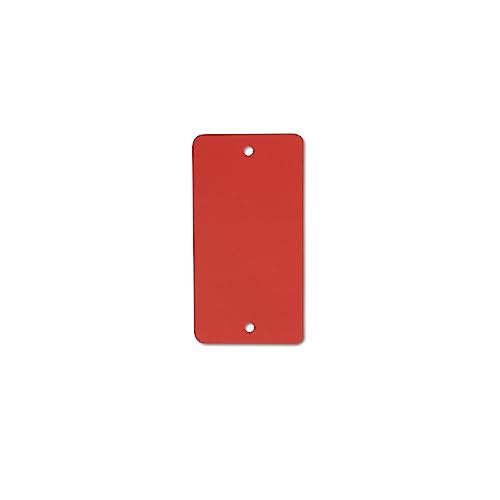 Warenanhänger aus Metall in verschiedenen Farben 65x120 mm Metalletiketten Metallanhänger Hängeetiketten (Rot, 100 Stück) von MASHPAPER