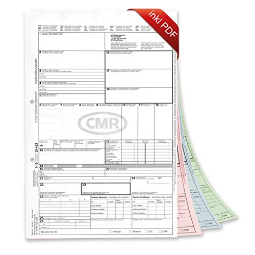 mashpaper CMR-Frachtbrief international selbstdurchschreibend 200 Stück Einzelsatz 280701 von MASHPAPER