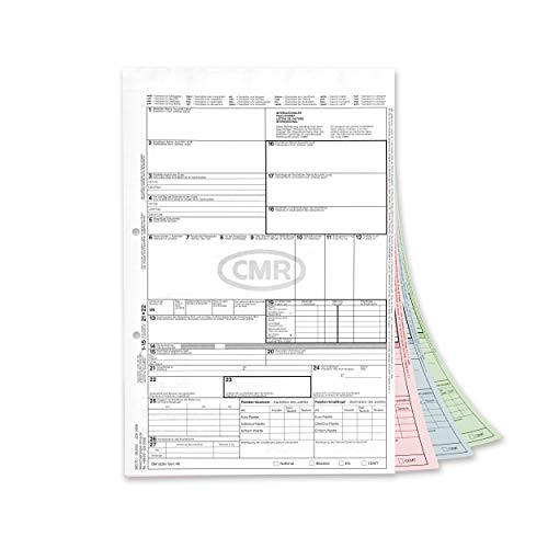 MASHPAPER CMR Frachtbrief selbstdurchschreibend DIN A4, 500 Stück für internationalen Güterverkehr von MASHPAPER