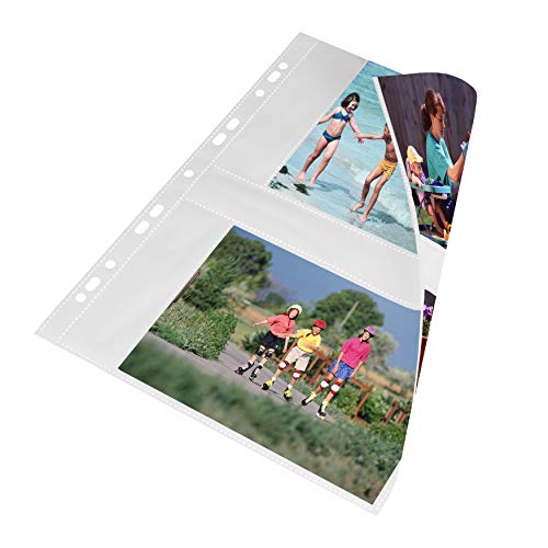 mashpaper Fotohüllen weiß 100 Stück 13x18cm Querformat für 2x2 Fotos 75644 von MASHPAPER