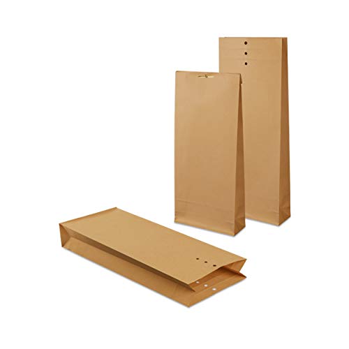 mashpaper Musterbeutel Klotzbodenbeutel 50 Stück braun 140x345x50mm - diverse Formate wählbar von MASHPAPER