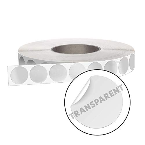 mashpaper Verschlussetiketten transparent rund 25 mm permanent Klebepunkte Verschlußetiketten 401025 von MASHPAPER
