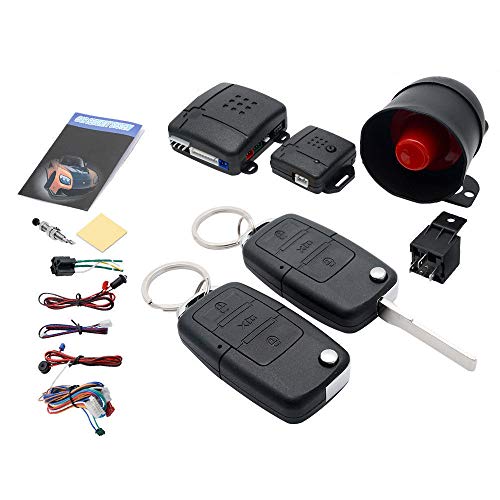 MASO Auto Zentralverriegelung Universal Auto Remote Zentral-Kit Fahrzeug Türschloss mit Stoßsensor + Contorl Box + 2 Fernbedienung für Auto Zentralverriegelung von MASO