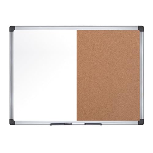 MasterVision Maya Combination Board, Dry Erase/Cork Bulletin Board, 18" x 24", Whiteboard/Cork Board with Aluminum Frame von MASTERVISION