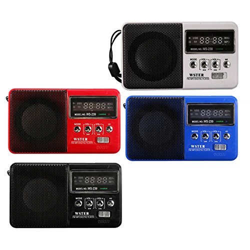 MASUNN Mini Portable Fm-Radio-Lautsprecher Mit Tf Card Slot Sport Wiederaufladbare Mp3-Musik Player3 - Weiß MASUNN Mini Portable Fm-Radio-Lautsprecher Mit Tf Card Slot Sport Wiederaufladbare Mp3-Musik Player3 - Weiß von MASUNN