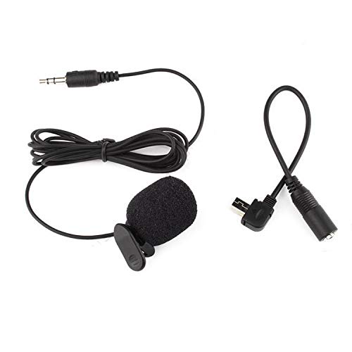 MASUNN Schwarzes Mini USB Auf 3.5 mm Mikrofon Adapter-Transportkabel Cable Wire Für Gopro Hero 3 3 Plus 4 -Adapterkabel + Mikrofon von MASUNN