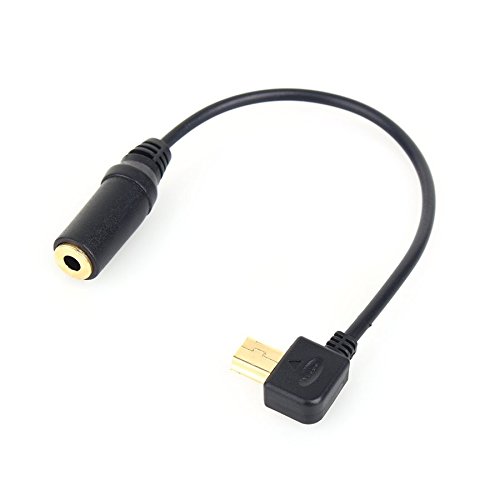 MASUNN Schwarzes Mini USB Auf 3.5 mm Mikrofon Adapter-Transportkabel Cable Wire Für Gopro Hero 3 3 Plus 4 -Adapterkabel von MASUNN