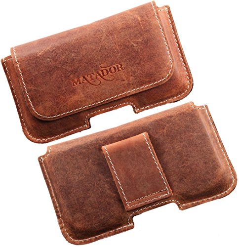 MATADOR Echt Leder Handytasche Tasche Case Gürteltasche Quertasche Kompatibel mit iPhone 5/ 5s / SE Konjak Braun Style Magnetverschluss Gürtelschlaufe MATADOR Echt Leder Handytasche Tasche Case Gürteltasche Quertasche Kompatibel mit iPhone 5/ 5s / SE Konjak Braun Style Magnetverschluss Gürtelschlaufe von MATADOR