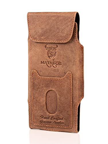MATADOR Handy Gürteltasche kompatibel mit Samsung S9 Plus / S10 Plus / S20 Plus Leder Case Tasche Hochkant Kartenfach Gürtelclip/Gürtelschlaufe Antik Braun Magnetverschluss Gürtelclip MATADOR Handy Gürteltasche kompatibel mit Samsung S9 Plus / S10 Plus / S20 Plus Leder Case Tasche Hochkant Kartenfach Gürtelclip/Gürtelschlaufe Antik Braun Magnetverschluss Gürtelclip von MATADOR