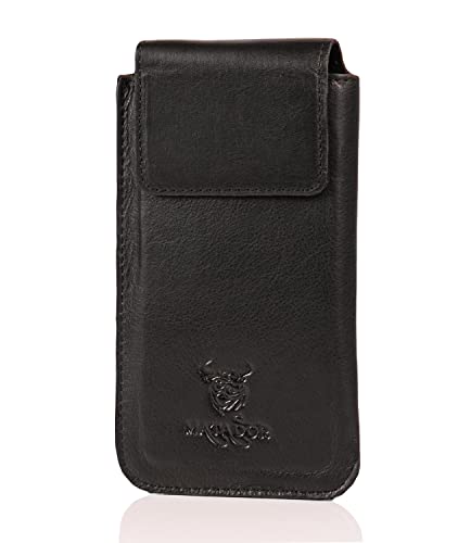 MATADOR Leder Tasche Case Hülle Etui Gürteltasche kompatibel mit iPhone X/XS/11 Pro (Schwarz) von MATADOR