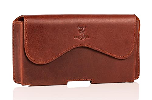 MATADOR Leder-Tasche Gürteltasche kompatibel zu Samsung Galaxy S10/S20/S21/S22/S23 Quertasche mit Gürtelschlaufe Handy Hülle Case (Rost Braun) von MATADOR