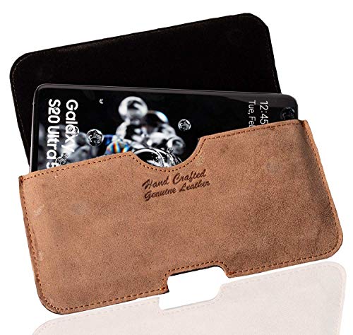 MATADOR OnePlus 3 Quertasche mit Gürtelschlaufe Antik Look Slim Design Case Schutzhülle Ledertasche (Tabacco Braun) von MATADOR