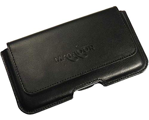 MATADOR Slim Ledertasche Schutz-Hülle Ledercase kompatibel zu Galaxy S10e Gürtelclip/Gürtelschlaufe (Schwarz) von MATADOR