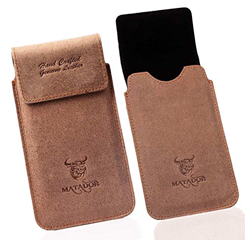 MATADOR Vertikaltasche Gürtelclip Kompatibel mit Apple iPhone 16 Pro/ 16/16 E/ 15 Pro/ 15/14 Pro/ 14/13 Pro/ 13/12 Pro/ 12/11/ XR Gürteltasche Ledertasche Holster Case Magnetverschluss von MATADOR